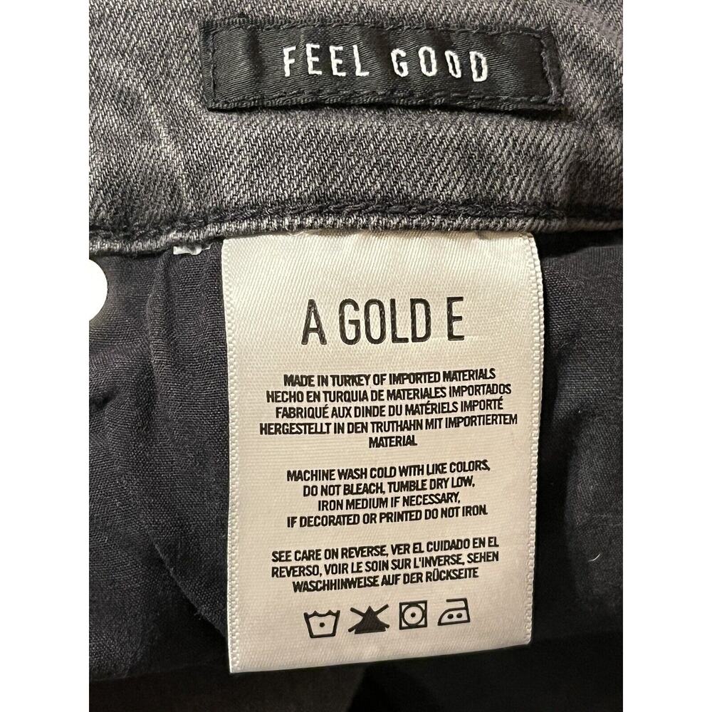 AGOLDE Jeans Sophie •29• High Rise Crop Maverick Grey Distressed Grey Denim $228 - Picture 10 of 12